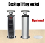 European Standard Motorized Pop Up Power Socket , USB Office Kitchen Hidden Desktop Socket